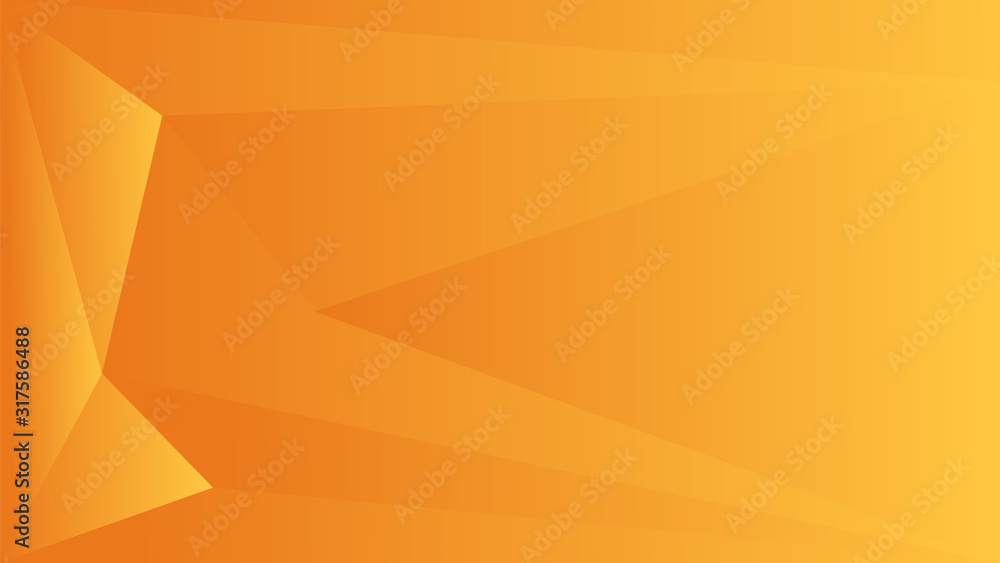Poster polygon triangle in orange vector gradient background