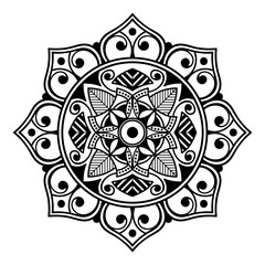 Mandala decorative ornament. Can be used for greeting card, phone case print, etc. Hand drawn background
