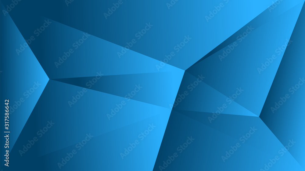 Poster polygon triangle in light, blue vector gradient background