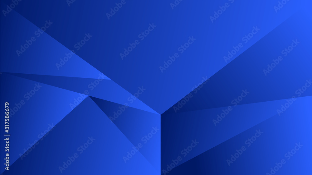 Poster polygon triangle in dark, blue vector gradient background