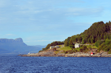  Sognefjord, Norway, Scandinavia.  View from the board of Flam - Bergen ferry. 