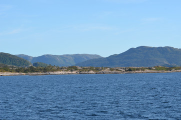  Sognefjord, Norway, Scandinavia.  View from the board of Flam - Bergen ferry. 