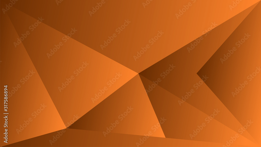 Aufkleber polygon triangle in brown vector gradient background