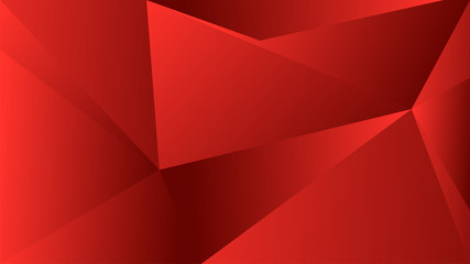 Polygon triangle in red vector gradient background