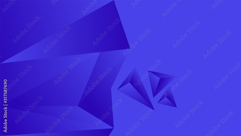 Poster polygon triangle in purple vector gradient background