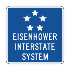 Eisenhower interstate highway system sign