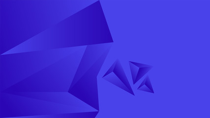 Polygon triangle in purple vector gradient background