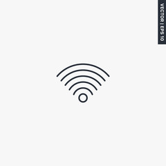 Wifi, linear style sign for mobile concept and web design