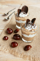 Chestnut, Coconut Rum Parfaits (vegan)