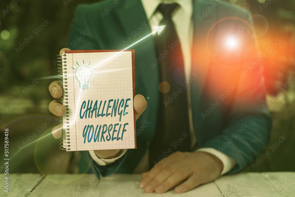 Poster text sign showing challenge yourself. business photo text opportunity to be part of something bigger