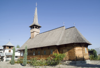 Wooden orthodox church of St. Basil the Great in Curtea de Arges