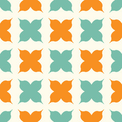 Bright seamless pattern with floral geometric ornament.