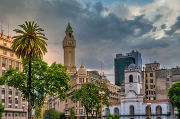 Plaza de Mayo (May Square), the main foundational site of Buenos Aires, Argentina. It has been the scene of the most momentous events in Argentine history.