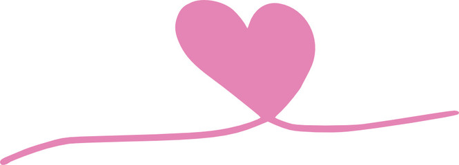 Pink heart signature