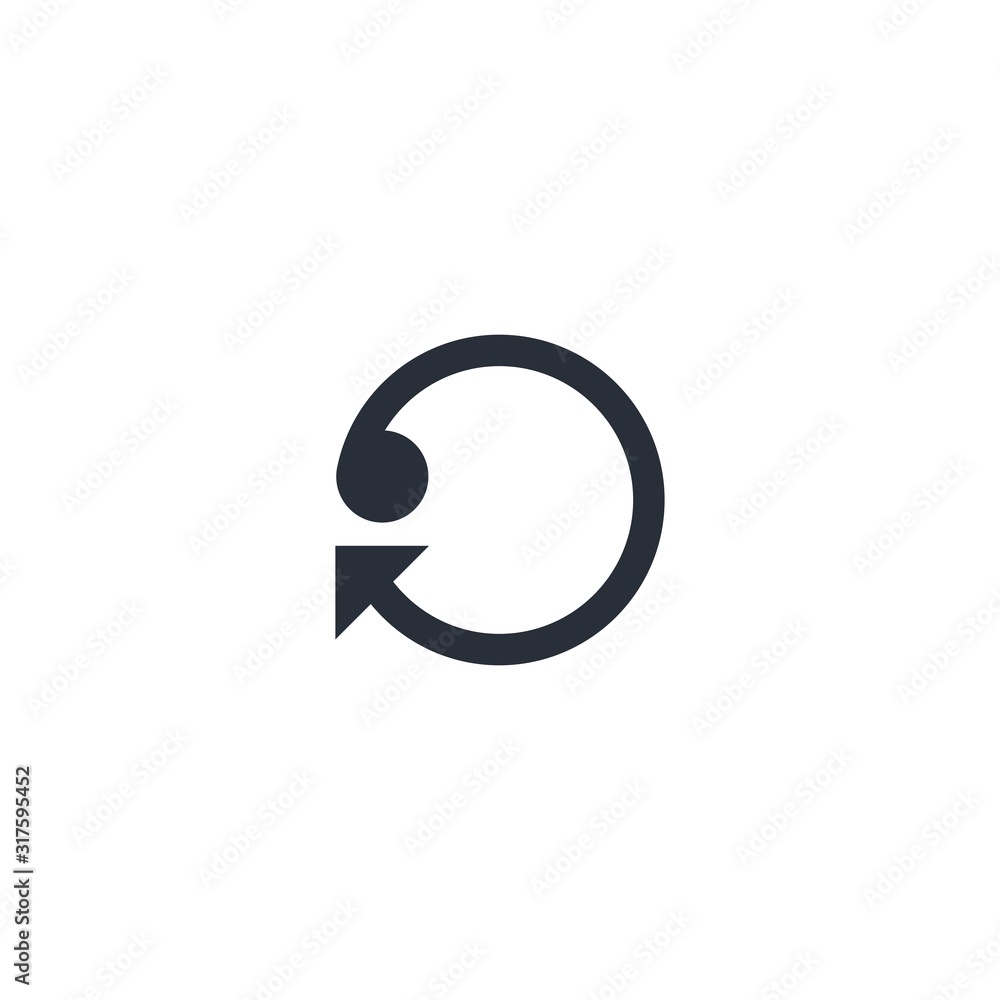 Poster rotating arrow. cycle. vector icon isolated on white background.