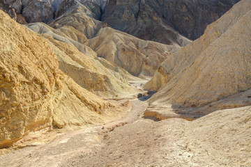 Death Valley Junction, California - November 11, 2019: Golden Canyon Trailhead in Death Valley National Park in California, USA