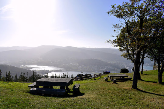 San Roque viewpoint in Viveiro, Viveros, Lugo. Galicia. Spain. Europe. September 28, 2019
