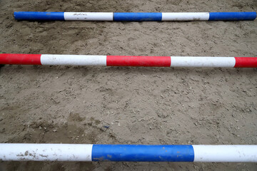 Accesories for horse trainings and events in rural equestrian training centre