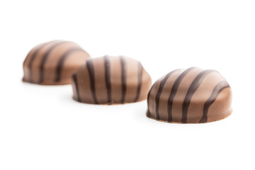 Praline bonbons. Chocolate truffles.