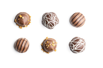 Praline bonbons. Chocolate truffles.
