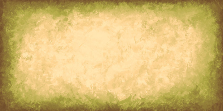Mossy forest light watercolor paint texture, green brown nature wallpaper