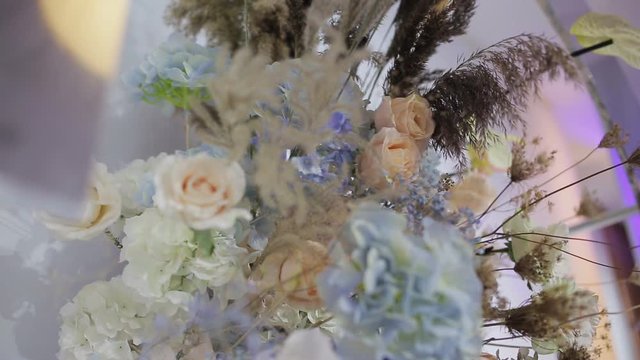 The design of the wedding ceremony. Pampean grass or cortaderia