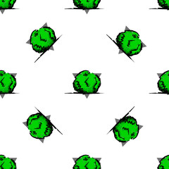 Colorfu, bright hand drawn bush in sketch style. Seamless background image.