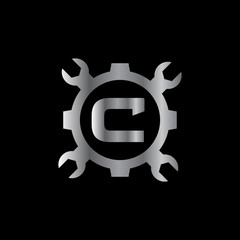 Automotive letter C Logo Design Vector Template. Motor Business Alphabet Design C Vector Illustration