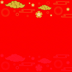 Happy Chinese New Year 2020 year of the mouse. sign for greetings card, flyers, invitation, posters, brochure, banners, calendar. Flat style design. traditional red greeting card illustration