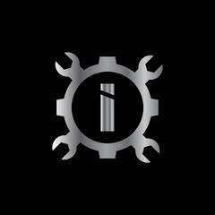 Automotive letter I Logo Design Vector Template. Motor Business Alphabet Design I Vector Illustration