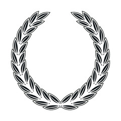 Obraz premium icon laurel wreath, spotrs design - vector illustration Black