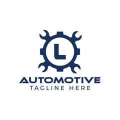 Automotive letter L Logo Design Vector Template. Motor Business Alphabet Design L Vector Illustration