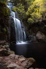 Fototapeta na wymiar View of the Beautiful Sos Molinos Waterfall, near Santu Lussurgiu, Sardinia