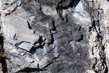 Nature Abstract: Pattern Created by Cracks and Crevices in a Solid Rock Wall