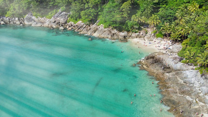 Aerial view of Freedom Beach in Phuket, Thailand