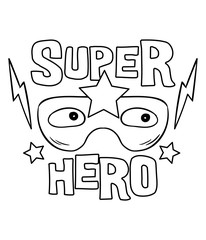 Super hero mask print design 