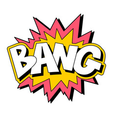 BANG! explosion comics style typography lettering