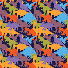 Dinosaurs seamless pattern fashion design 