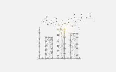 Geometric art line and dot of chart vector background eps 10
