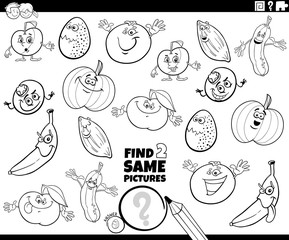 find two same characters coloring book game