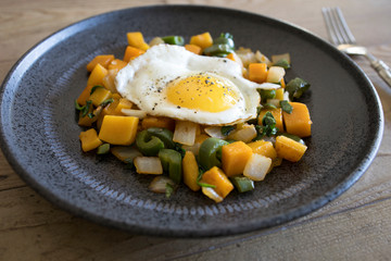 Butternut Squash Hash with an Egg