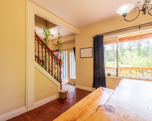 Modern dining room in luxury house.