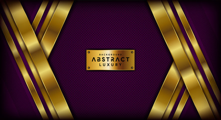 abstract with purple overlap layers and golden background