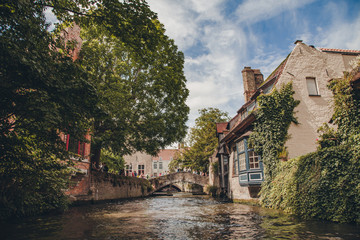 Fototapeta na wymiar Canal in Bruges, Belgium 
