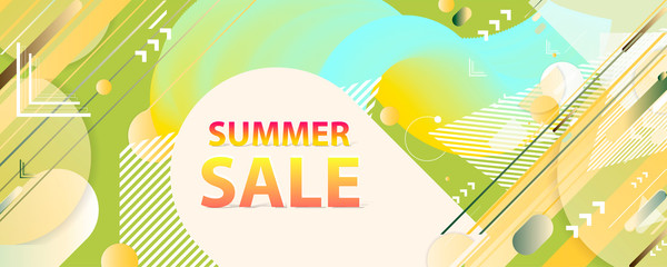 Sale summer backgrounds colorful 3d holiday vector Illustration graphic design poster flyer leaflet party