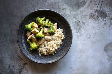 Ginger Chicken and Broccoli with Brown Rice