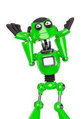 Obraz premium robot cartoon is so happy