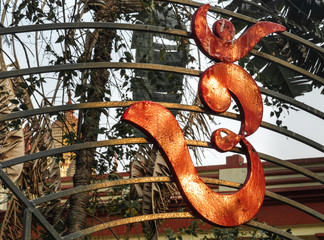 Indian Om symbol,Kolkata,West Bengal,India.