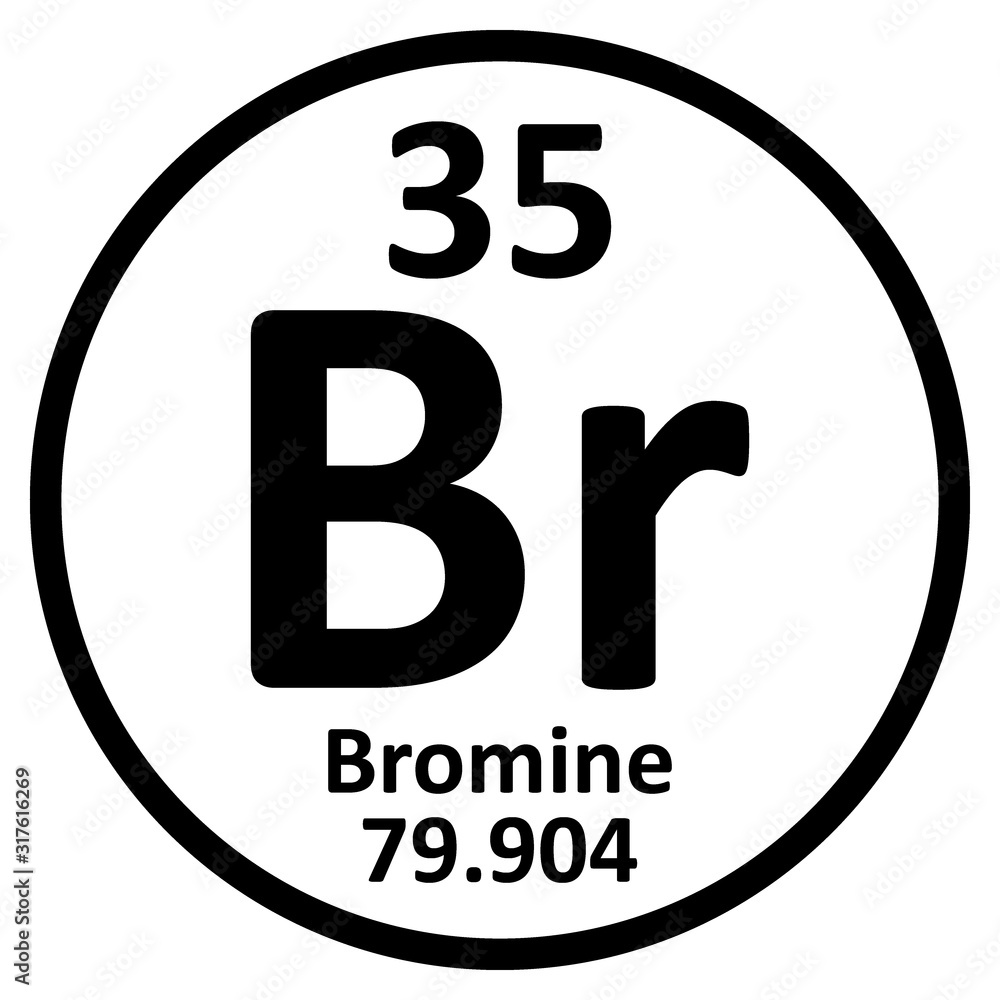 Wall mural Periodic table element bromine icon. - Wall murals