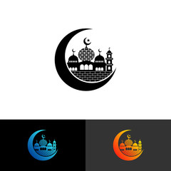 Mosque logo symbol or icon template Design Vector, Emblem, Concept Design, Creative Symbol